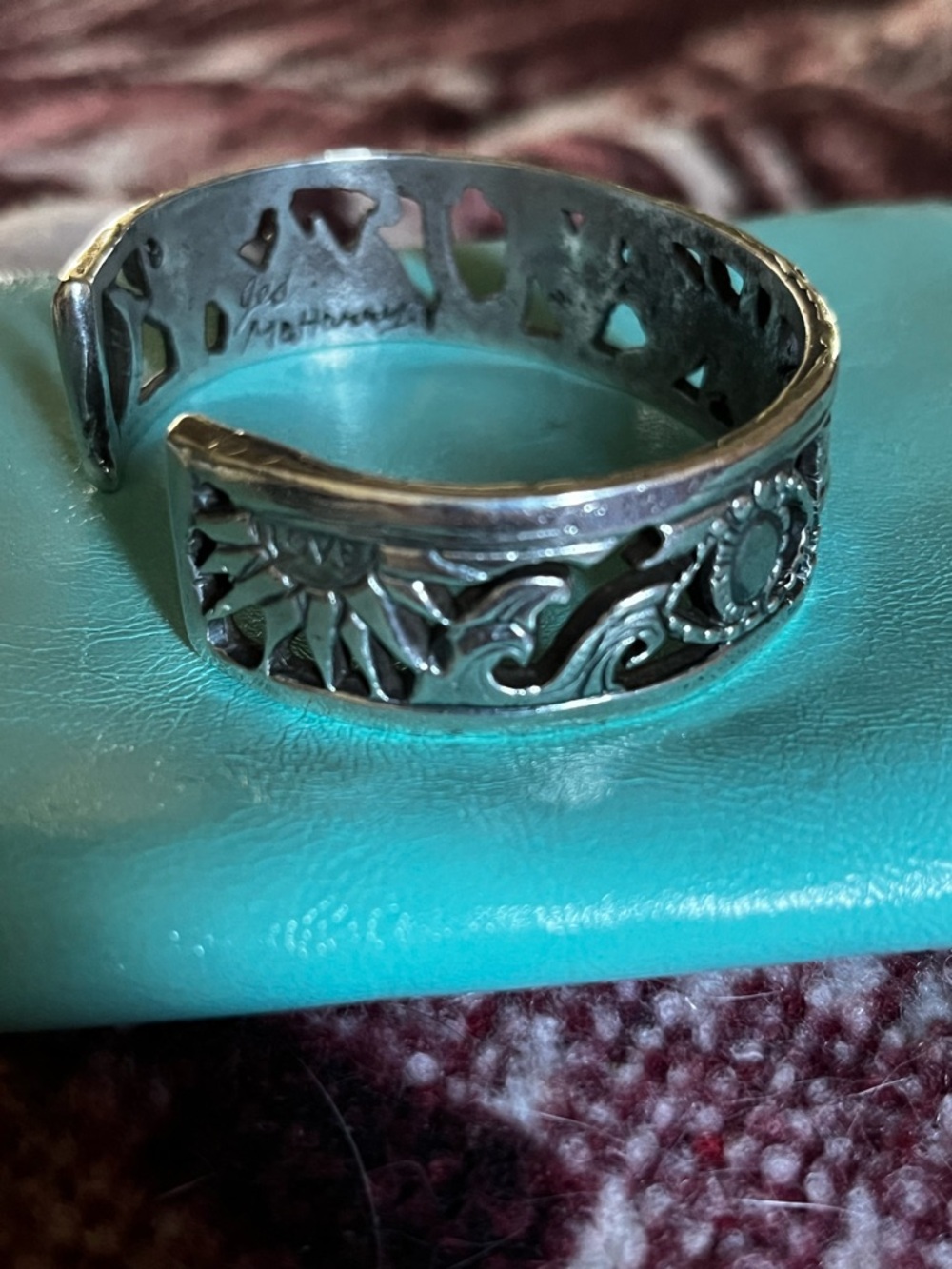 Jes MaHarry Sun, Moon, Heart, Nature, Silver Cutout Cuff Bracelet - Picture 8 of 16